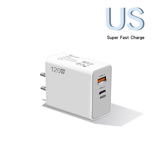 120W GaN USB Type-C Charger PD Quick Charge 3.0 Fast Charging Adapter - Afbeelding 13 van 14
