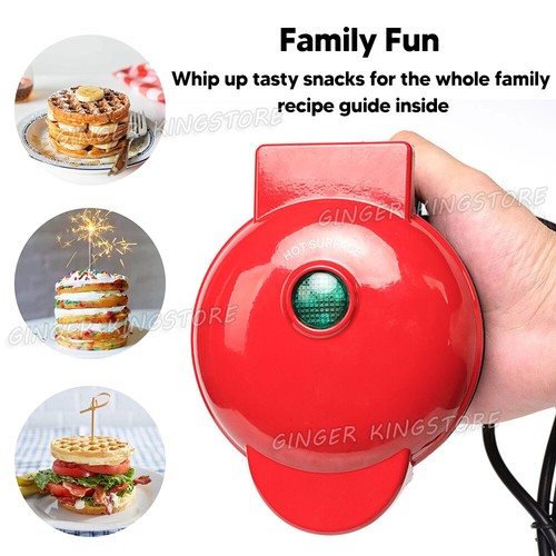 Mini Waffle Maker Non Stick Baking Pan Pancake Heating Breakfast Making Machine - Picture 4 of 10