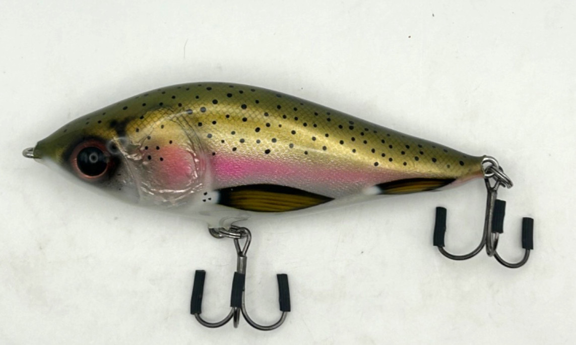 Trueglide Hustler Musky Glide Bait Joe Peterson Custom Trout Signed 2023 - Image 2