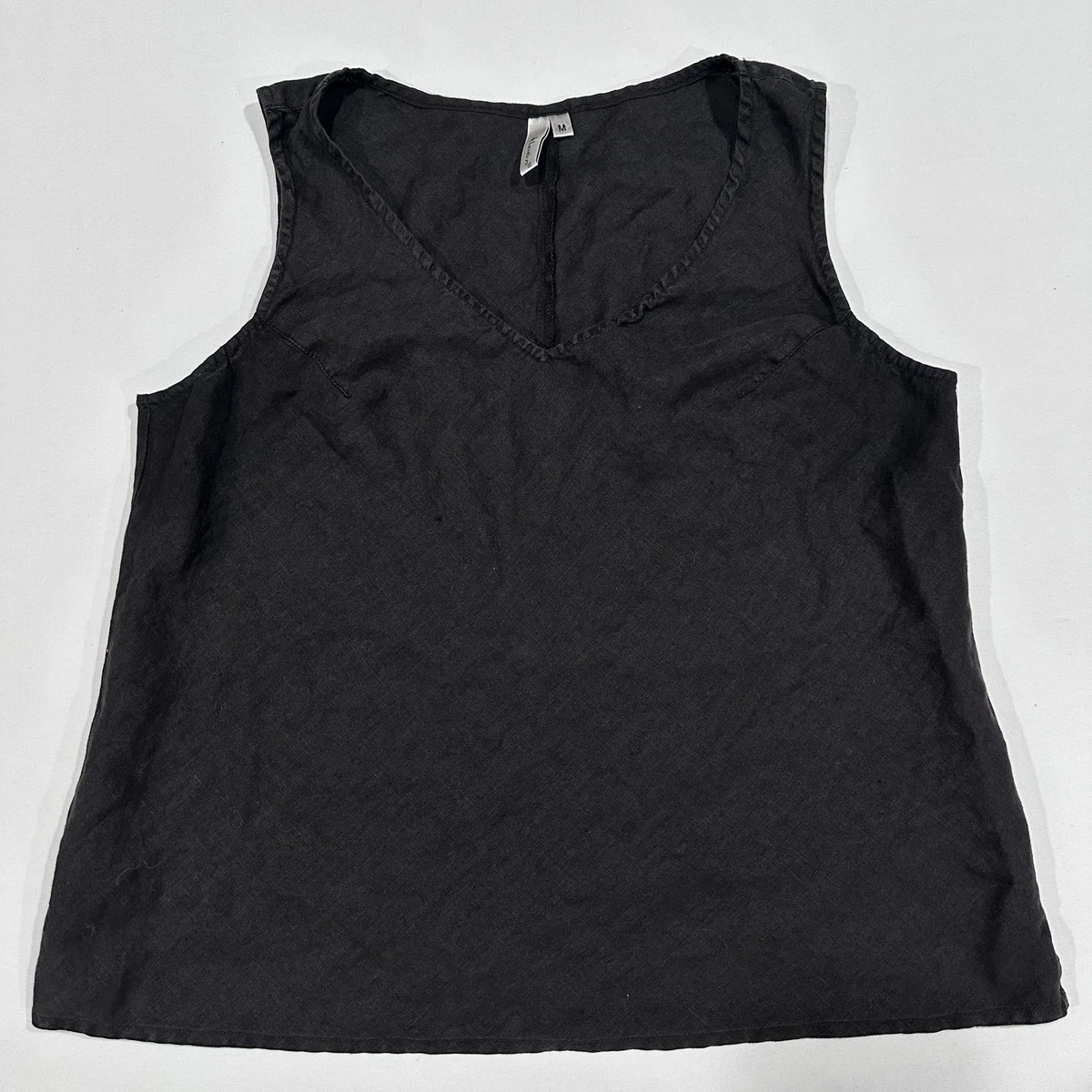 Linen Black Tank Tops for Women for sale | eBay