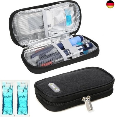 YOUSHARES Insulin Kühltasche mit 2 Kühlakku - TSA Diabetiker Tasche für Di