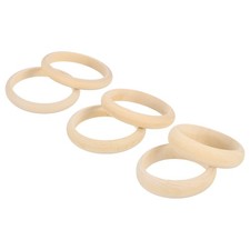 6Pcs Wood Bangle Bracelets 65mm/67mm/70mm for Jewelry Making Home Decor Art