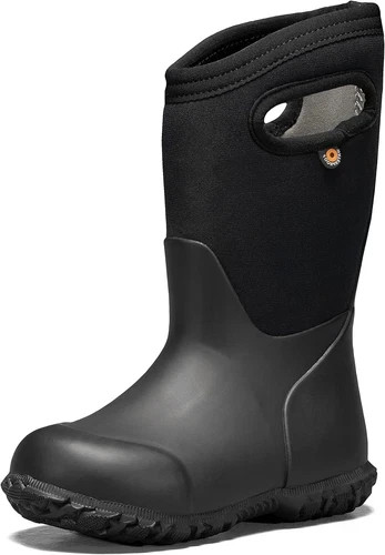 Bogs Kids York -20c Insulated Waterproof Wellington Boot Wellies Black UK 12