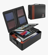 Fireproof Document Bag with Lock - 14.5" x 11.22" x 4.0" waterproof Portable