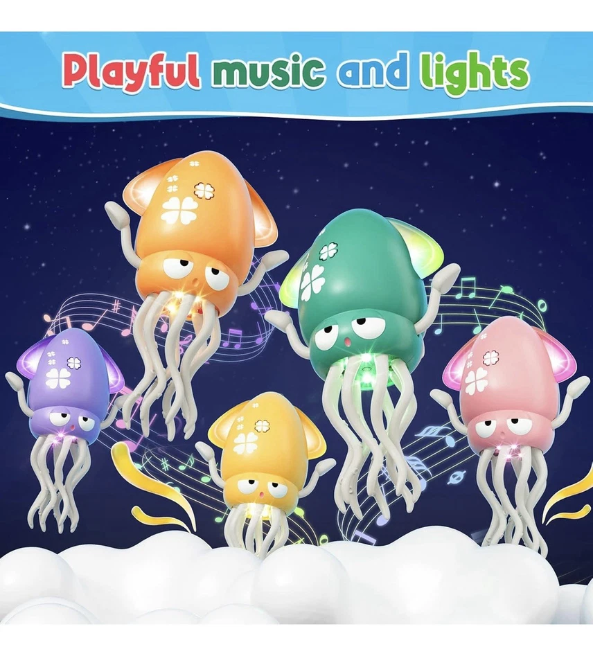 Dancing Octopus Baby Toy – Electric Crawling Octopus with Music & Lights, Purple - Image 2 of 4
