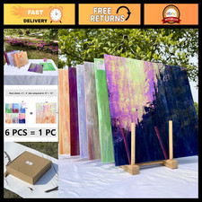 Colorful Stained Glass Sheets 12"x12" - 6-Pack Mosaic Art for DIY Projects, Easy