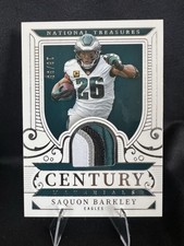 Saquon Barkley 2025 Panini National Treasures MEM /99 #CM-SBY Eagles NFL