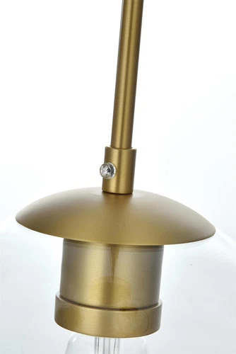 Living District Baxter 18" Flush Mount Clear Shade In Satin Gold - Picture 5 of 10