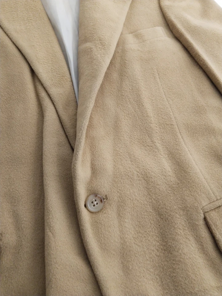 Vintage 1990s Ralph Lauren Polo Beige Soft Wool Blazer EU 48 US 38R - Photo 4/4
