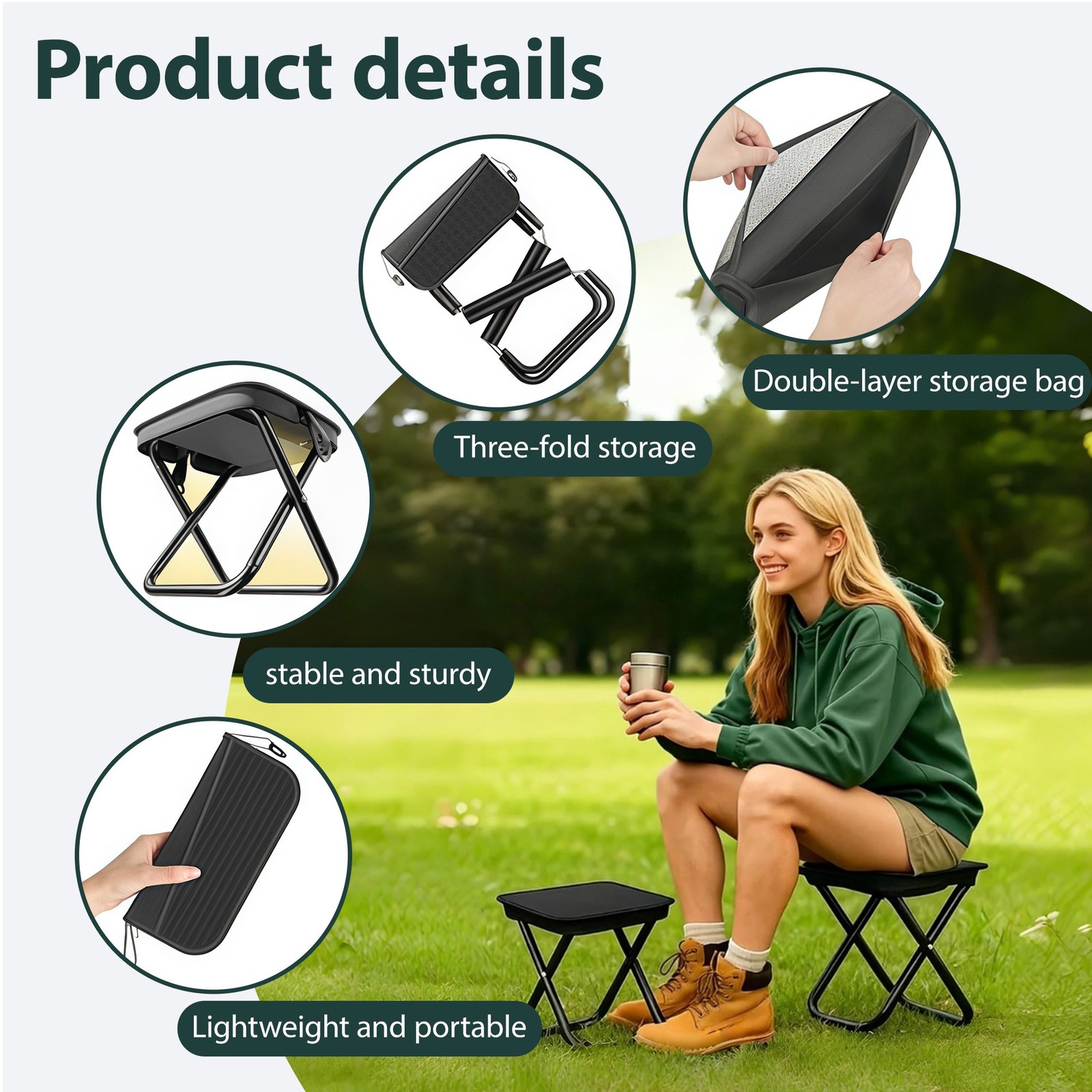 Stool Back Pack Portable Foldable Backpack Stool,Foldable Travel Stool Bag,Carry ...