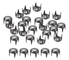 80Pcs Black Round Dome Rivets 6mm
