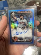 2024 Topps Chrome - Rookie Auto Chris Vallimont #RA-CV Blue Refractor /150 