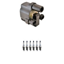 Hitachi Ignition Coil 6 Denso Double Platinum Spark Plugs Kit For 929 3.0 V6 JE