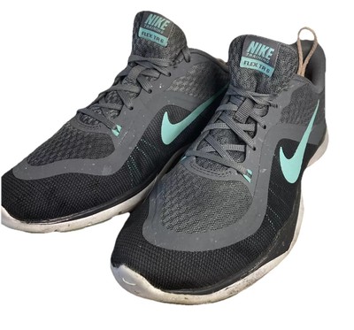 Nike Flex Trainer 6 Shoes Sneakers Size 8 Gray and light green emblem