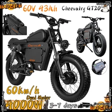 CHEEVALRY GT20 4000W 20inch Fat Tire Electric Motorbike Off Road 60V 43AH E-bike