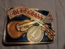Bluegrass Western Belt Buckle Guitar Banjo Fiddle
