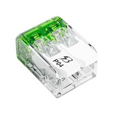 2 Port Electrical Lever Nuts, 2 Conductor AWG 12-24 Transparent Body Splicing...