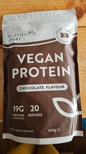 Nutravita Sport Vegan Protein Chocolate Flavour 600g 20 Servings gym drink