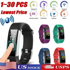 Fitness Smart Watch Activity Tracker Heart Rate For Women Men LOT BP Monitor
