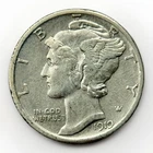 1919 D Mercury Dime 10C AU Details Better Date Denver Silver Coin Sharp Example