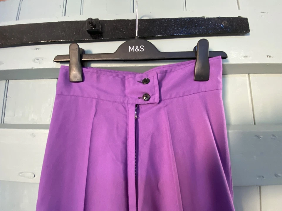1970'S TRUE VINTAGE PURPLE FLARES TROUSERS BNWT HIGH WAISTED NORTHERN SOUL - Image 3 of 4