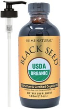PRIME NATURAL Organic Black Seed Oil 16oz Cold Pressed Unrefined High Thymoq...