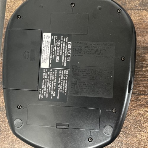 Sony Car Discman CD Lettore Compatto D-838K Vintage Mega Bass scatola aperta - Foto 9 di 9