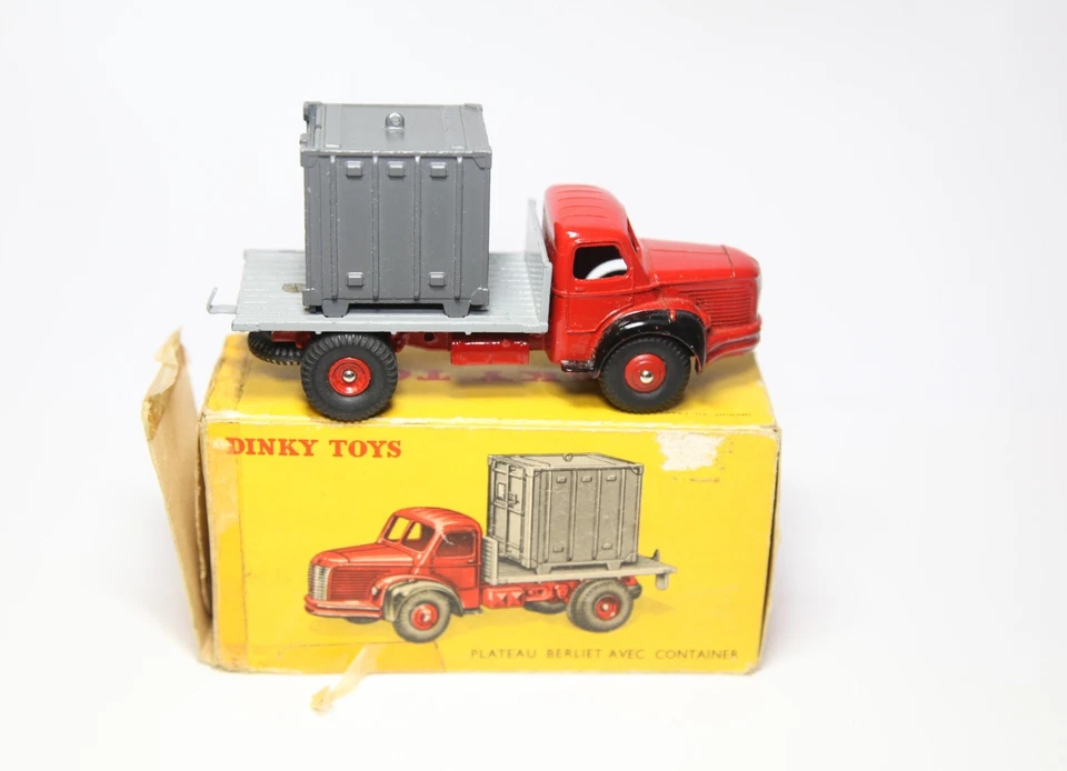 Контейнер French Dinky 34B Plateau Berliet Avec в оригинальной коробке - отличное состояние - Изображение 3 из 4