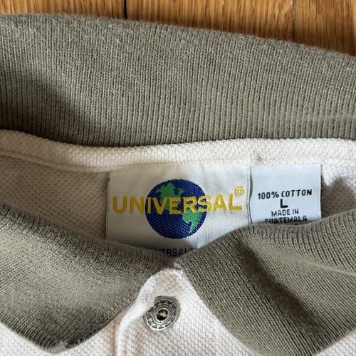 Vintage Jurassic Park Polo Shirt Mens Large Cream Universal Studios Islands 90s - Picture 3 of 9