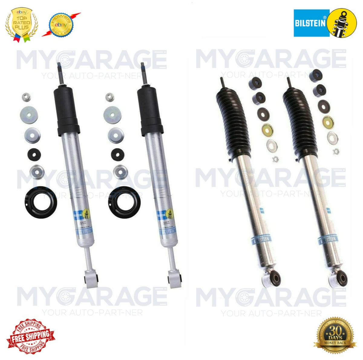 Bilstein B8 5100 Front & Rear Gas Shocks Fits 16-23 Toyota Tacoma
