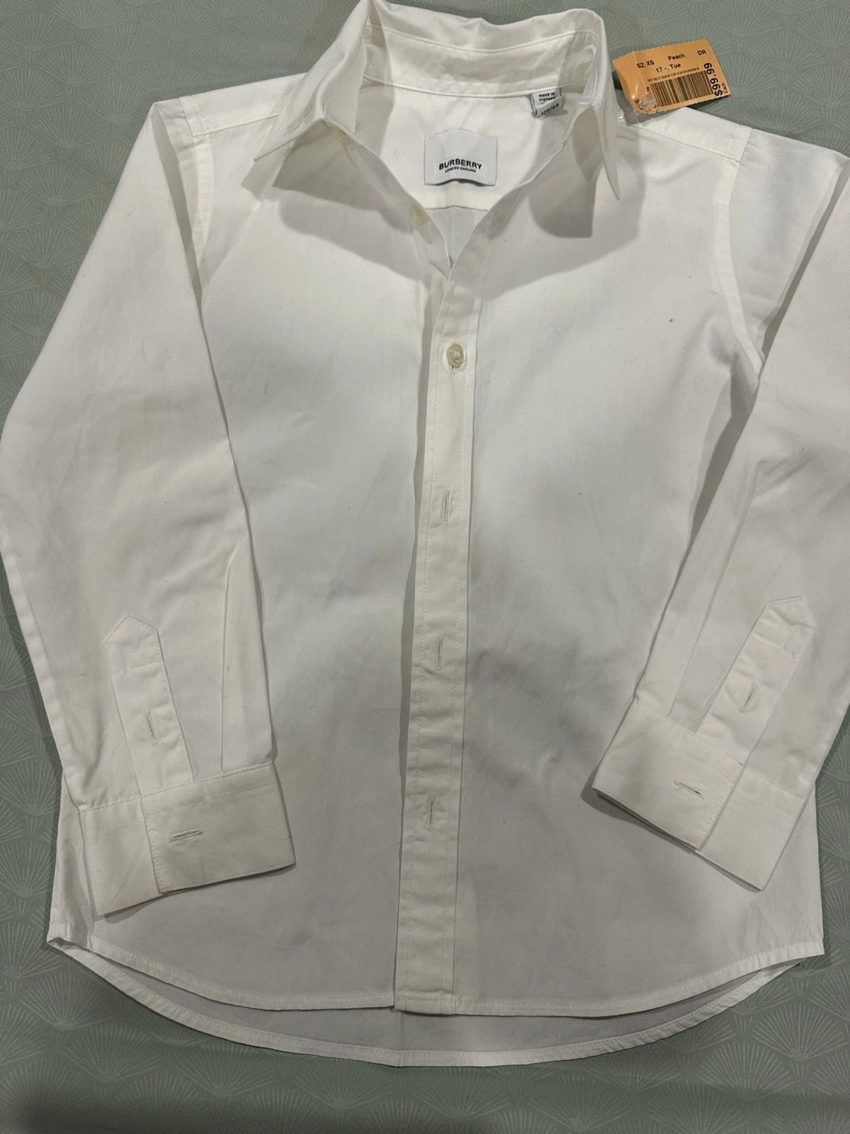 Camicia bianca con bottoni Burberry per bambini 6 anni 116 cm