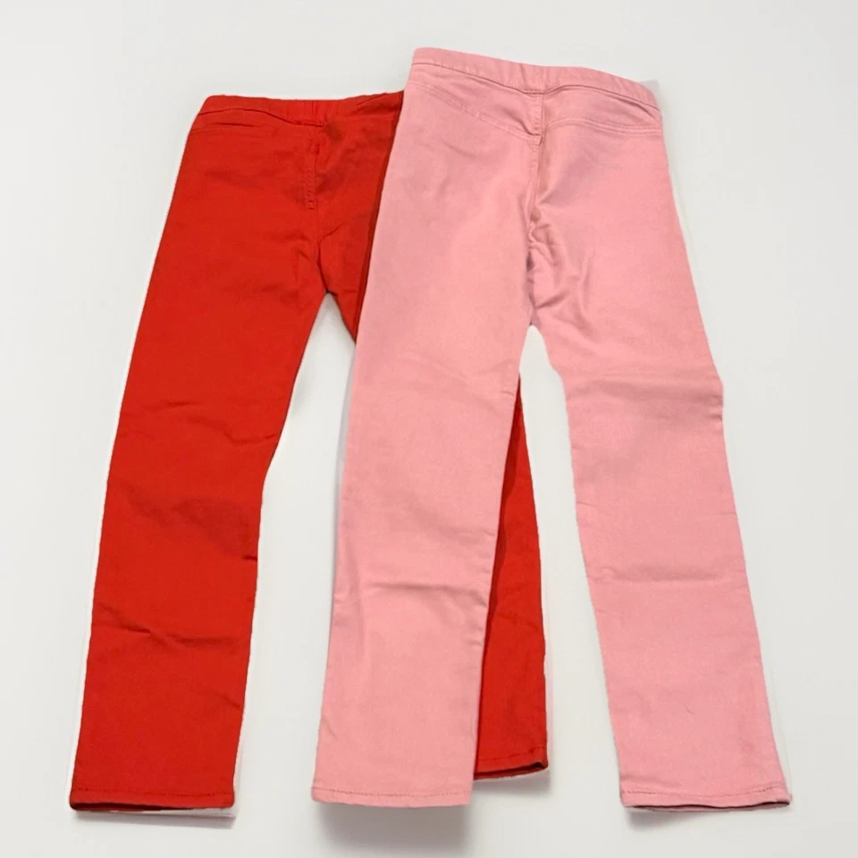Niñas H&M Pantalones Suaves Jeggings Talla 7 Ajustados H&M Brillo Ribete Paquete De 2 Foto 2 de 4