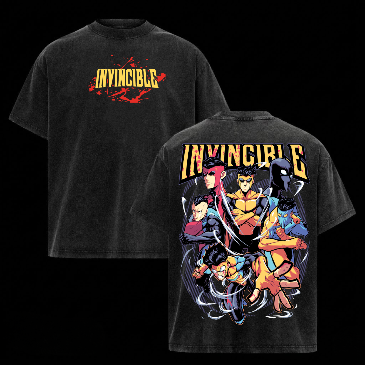 Invincible T-Shirt Acid Washed Tee Grayson Multiverse Comics
