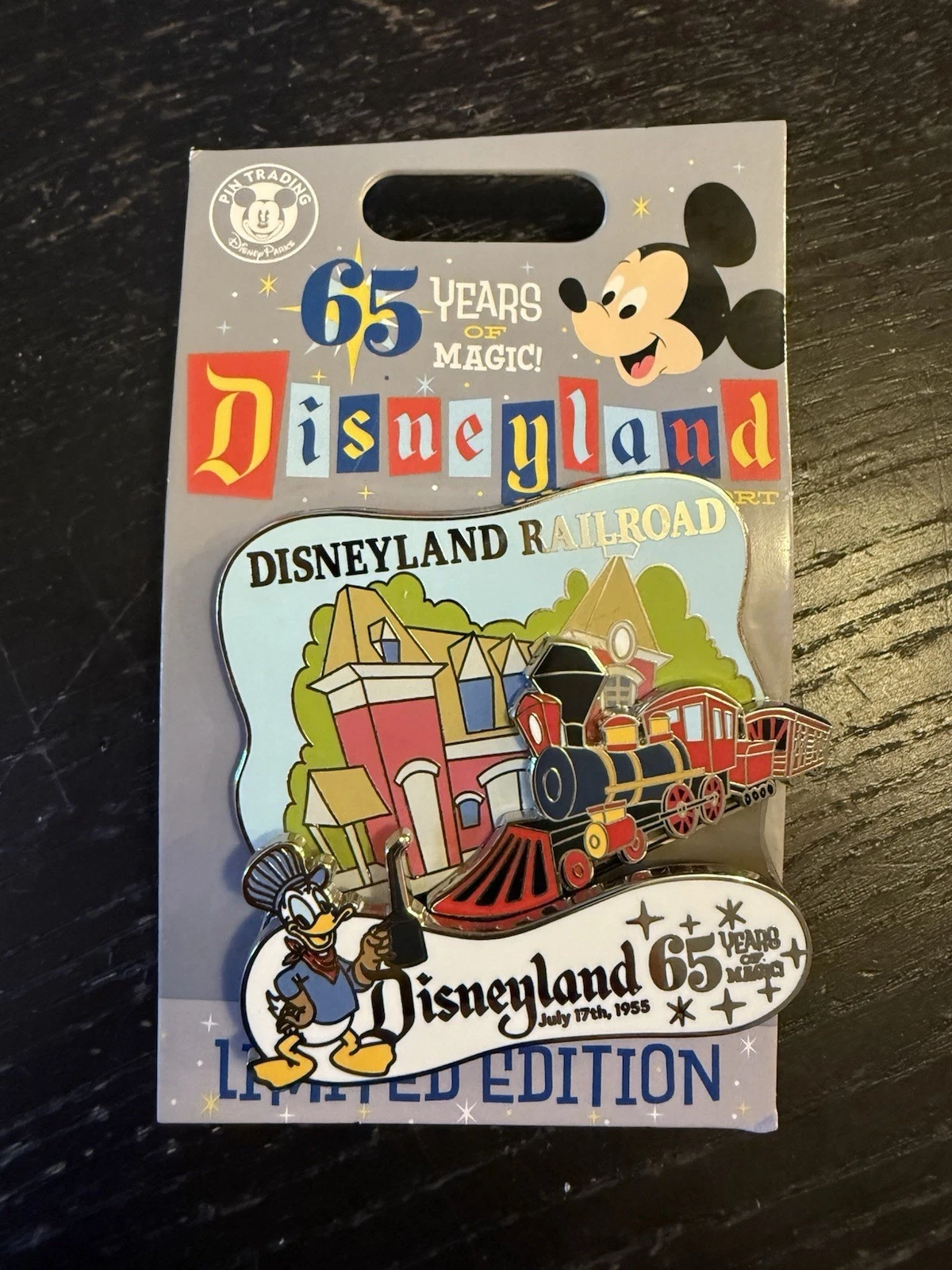 2020 Disney 65 Years of Magic! Disneyland Resort Pin Disneyland Railroad LE 2000