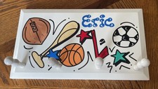 Vintage Child s Coat/Hat Hanger With 4 Pegs, Personalized Eric