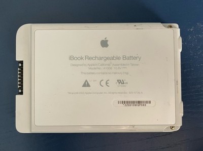 Genuine Apple 12in iBook G3/G4 Battery A1008 10.8V Late 2001 12  Untested
