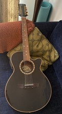 Faith Eclipse Venus 12 Series 12-String Electro-Acoustic Cutaway Guitar Black
