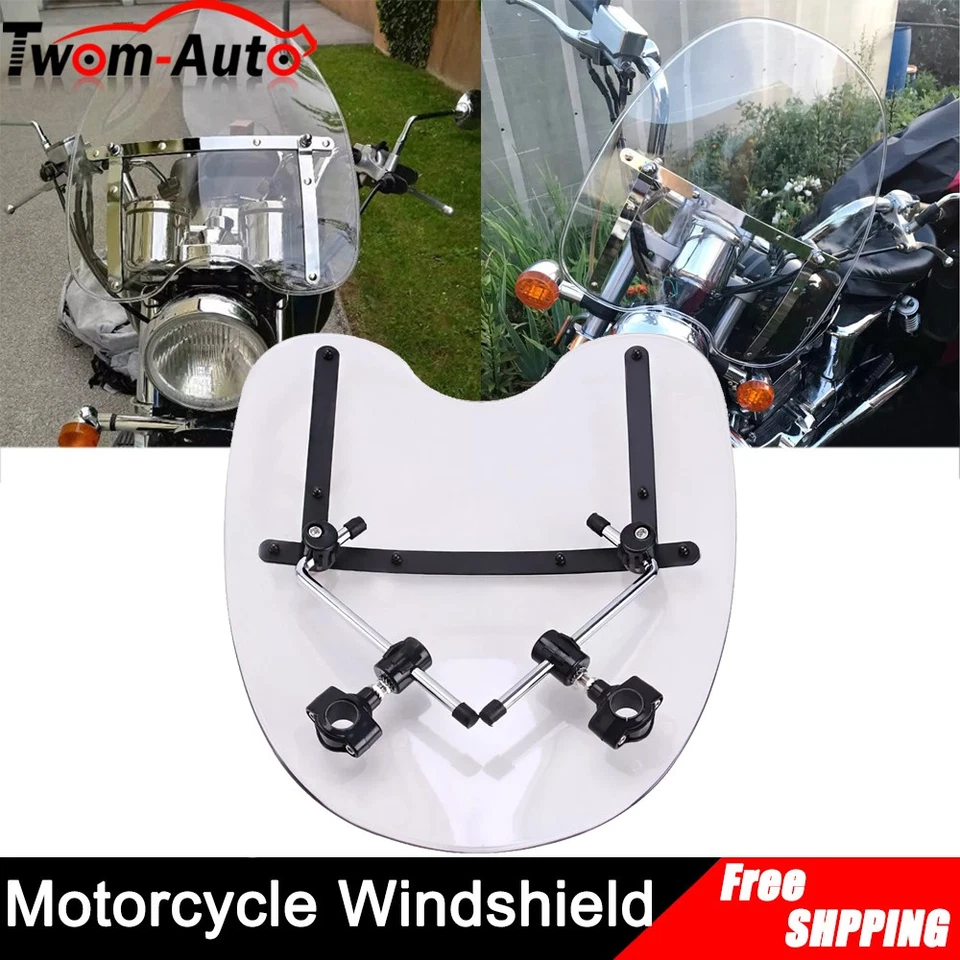 Clear Motorcycle Windshield For Harley Heritage Springer Dyna Glide Softail FX - Изображение 2 из 4