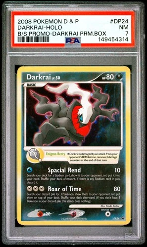 2008 POKEMON DIAMOND & PEARL BLACK STAR PROMO #DP24 DARKRAI-HOLO PSA 7