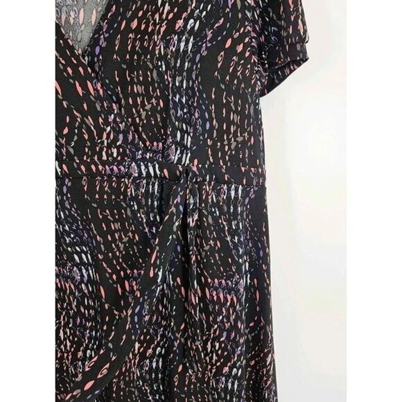 OH BABY by Motherhood Faux Wrap Confetti Print Dress Drawstring Tie Waist Sz M - Image 4 of 4