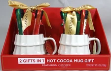 Godiva Christmas Tree Mug Set Coffee Tea Hot Cocoa Holiday Winter 2023 Belgium