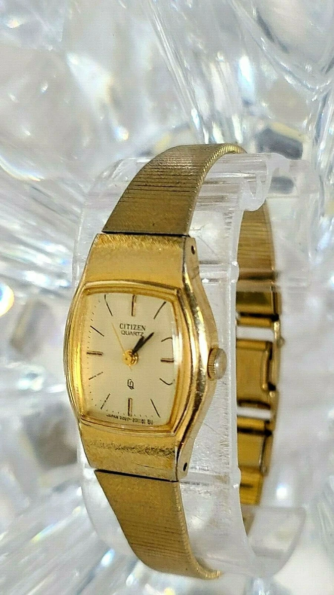 Vintage Citizen Quartz Gold Tone Mesh Band Womens Watch 312