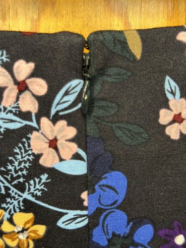 Lands'-End AOP Floral Ponte Sheath Dress 21x39 Black Classy Casual SZ 18 - Picture 6 of 7
