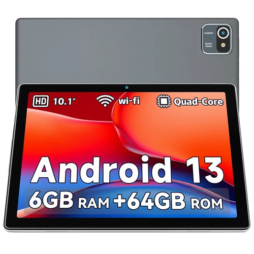 Anmecs 10.1" Android 13 Tablet 6GB+64GB Quad Core 1280×800 HD+IPS Screen Tablet - Picture 1 of 9