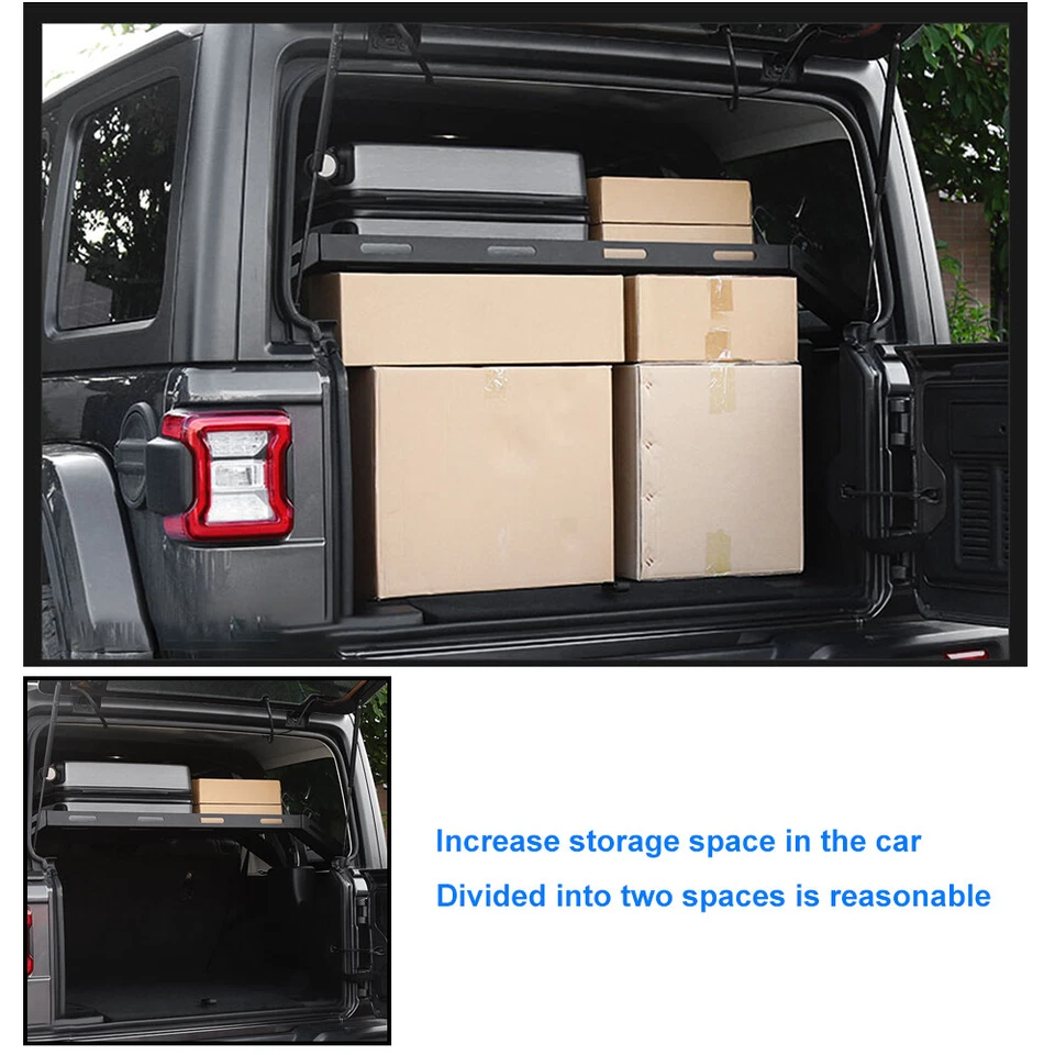 Cesta de carga trasera portaequipajes portaequipajes para Jeep Wrangler JK JL 2007-2022 Foto 4 de 4