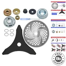 10" Carbon Steel Brush Cutter Blade Set - 80 Teeth for Weed Trimmers