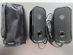 Philips SPA5200 USB-Notebook-Lautsprecher mobil mit Clip Laptop