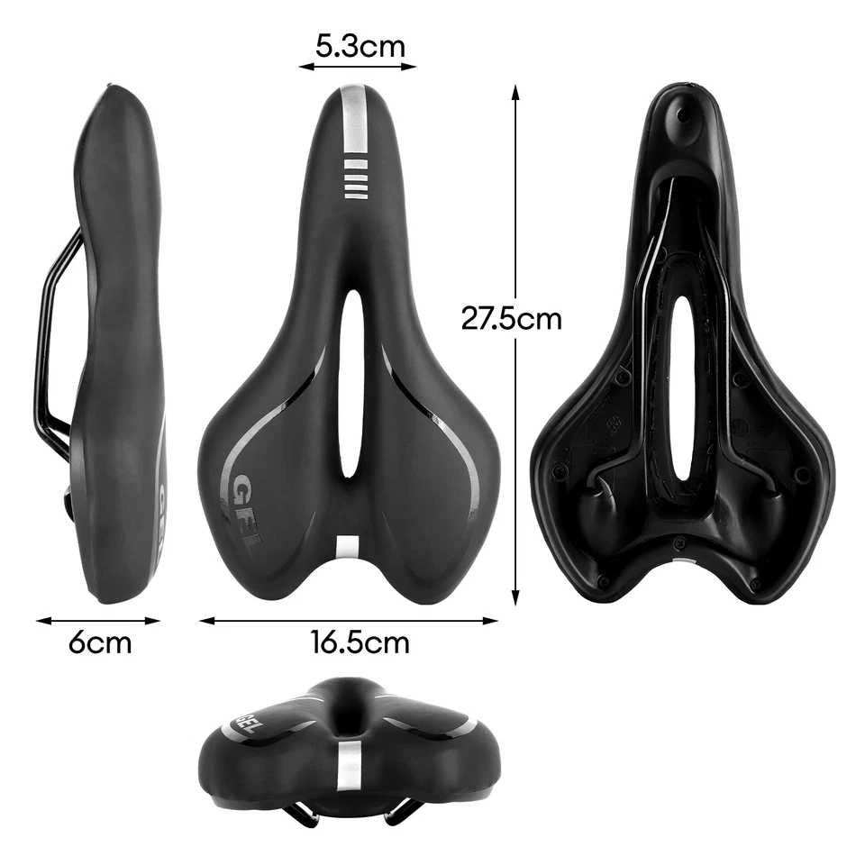 Ergonomische GEL Fahrrad Sattel Fahrradsitz Prostata Herren Damen e-Bike Unisex - Bild 3 von 4