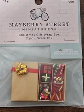 BRAND NEW Mayberry Street Miniatures Christmas Giftwrap & Box FAST SHIPPING 