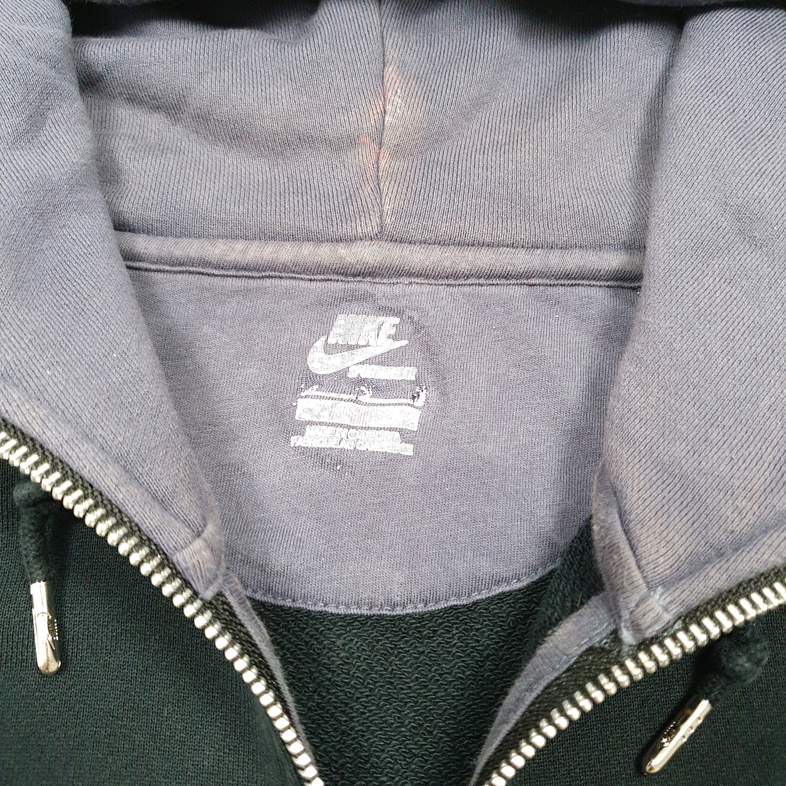 NIKE Full Zip Cotton Jumper Sweatshirt Mens S image 2